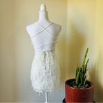 Lulus Making Magic White Fringe Lace-Up Mini Dress Photo 8