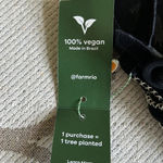 Farm Rio  black zigzag white stitch closed toe sandals Photo 3