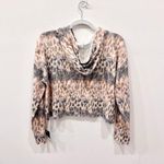 Onzie NWT Safari Animal Print Weekend Hoodie Cropped Top Multicolor Women's S/M Photo 4