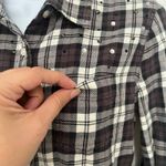 Victoria's Secret Y2K  PINK Rhinestone Flannel Women Top Sz M Festival Grunge Stud Photo 6