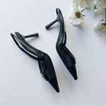 Prada  Women’s Mesh Slingback Pump Heels Black Nero Size 6 Photo 14