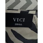 VICI Zebra Print Satin Wrap Blouse Long Sleeve Surplice Top Size Small Photo 6