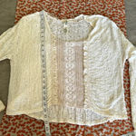 Free People - Vintage French lace slightly cropped oversized small long sleeve Photo 10