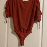 Free People NWT  Intimately Lovebird Burnt Orange Bodysuit Sz XS Boho Coquette Photo 1