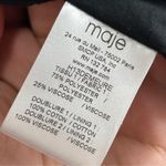 Maje  black long Pointed Collar snap button teddy jacket Sherpa Coat size medium Photo 6