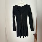 Wilfred Aritzia black and white zipper front long sleeve dress size Small Photo 9
