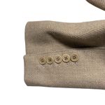 BCBG MAXAZRIA Women's Wool Tan Blazer Jacket Single Button back Peplum Medium Photo 7