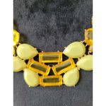 Women's Yellow Statement Bib Necklace With Lobster Clasp Gold Chain Jewelry Photo 2