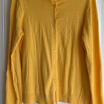 J.Crew J.‎ Crew The Caryn Cardigan Butter Yellow Button Up Sweater Women's Large Preppy Photo 0