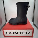 Hunter New Women's Navy (NVY) Blue Original Short Back Adjustable Rain Boots 10 Photo 5