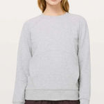 Lululemon  Womens 4 Catch A Moment Crew Neck Pullover Heathered Light Gray Casual Photo 0