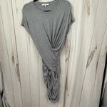 frame denim Frame Women’s Small Grey Shirred Cross Front Bodycon Dress Stretchy Photo 1