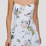 Aritzia  Sunday Best Makeup Lipstick Print Mini Dress Light Blue  Photo 0