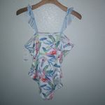 Oasis  M White Tropical One Piece Swim Suit New! Photo 9