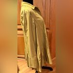 Free People  Cotton Poplin Button Front Mini Shirt Dress in Chartreuse Size Small Photo 3