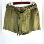 Tommy Hilfiger 10 Olive High Waist Pocketed Belted Shorts Photo 9
