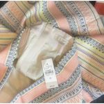 Loft Nwt Ann Toylor  00 Mini Skirt Jacquard A line Skirt Beige, light blush pink​ Photo 5