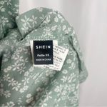 SheIn Petite XS Olive Green Floral Bustier Tiered Midi Sundress Flowy Slit Photo 3