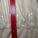 Pretty Little Thing NWT Nude Sequin Shoulder pads Sleeveless Bodycon Dress Sz 8 Photo 6