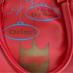 Vintage NOS Red PVC Travel Bag Olson Travel Chicago IL with Original Box Photo 5