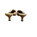 Merona Vintage Y2K Tan Camel Leather Pointed Heel Bow Kitten 10 Photo 4