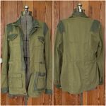 Joseph Greco JKT Jakett New York Mixed Media Leather Trim Utility Jacket Sz M Green Size M Photo 1