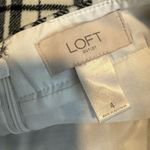 Loft Black White Plaid Ruffle A Line Mini Skirt Sz 4 Sweater Soft Photo 9