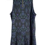 Free People  Amelia Knit Dress Blue Green Combo Size L Photo 3