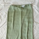 Aria  Cove Satin Fishtail Maxi Skirt in Sage Green Photo 4