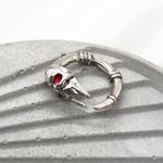 Fierce Skull Mask Ring Silver Photo 6