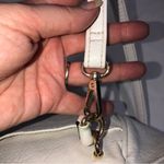 Juicy Couture  Crossbody Bag White Pebbled Convertable Adjustable Gold Zip Top Photo 10