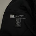 JS BOUTIQUE Maxi Black Dress Gown Beaded Waist High Neck Keyhole Size 10 Photo 5