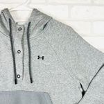 Under Armour Women's Gray Hoodie Pullover Button Up Detail Small Photo 3
