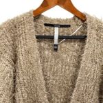 Kensie Fuzzy Cardigan Sweater Eyelash Open Front Medium Photo 2