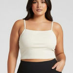The North Face  Women Ribbed White Ivory  Halter Sports Gym Top Bra Sz XL Photo 0