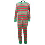 Xhilaration  Stripe Red Green Cotton Adult Holiday Christmas Jumpsuit Pajama M Photo 1