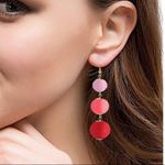 5/$25 Boho Blue‎ Ombré Earrings Gold Colored Accents Blue Photo 2