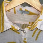 FRNCH  Button Up Gauzy Blouse Green Apricot Small Photo 6