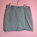 Boden Green Denim Mini Skirt Womens 14 Casual Fall Preppy A Line Classic Photo 2