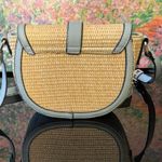 EUC Izzy & Ali Straw/Vegan Leather Crossbody or Shoulder Bag Tan Photo 1