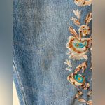 Y2K Vintage Embellished Embroidered Beaded Flare Jeans Low Rise 2000s Fairy Boho Blue Size 27 Photo 12