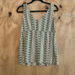 Tommy Bahama Relax Green Geometric Print Button Rayon Tank Top Sz S Photo 1