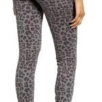 Good American  Good Legs Gray Leopard Print High Rise Skinny Jeans Size 6‎ School Photo 0