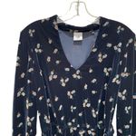 CAbi 3875 Decked Out Floral Velvet Dress Blue Size Medium Photo 4