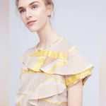 Anthropologie NWT Harlyn/Anthropolgie Pavie Fringe Ruffled Woven Top Size Small Photo 7
