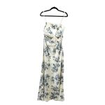 Reformation NWT  Poppies Cutout Silk White Blue Floral Maxi Dress Sz 12 Photo 3