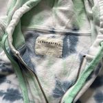 Aeropostale Womens Small Tie Dye Cotton Blend Cropped Full Zip Hoodie Blue Green Photo 4