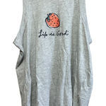 Life is Good Womens Sleep Tank Top Gray Strawberry Graphic Size M Photo 0