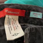 Anthropologie Gray Damask Velvet "Flocked Charlie Trousers" Cartonnier Photo 3