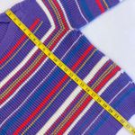 Pandora Vintage Made in USA Retro 80's Knit Sweater Purple Multicolor Striped Photo 8